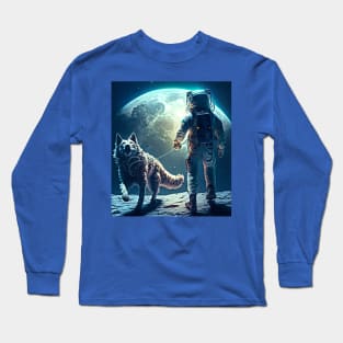 moon astronaut Long Sleeve T-Shirt